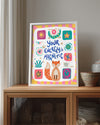Kedi Temalı Sanat - Enerji Ve Çekim Kuvveti Teması Poster Tablosu