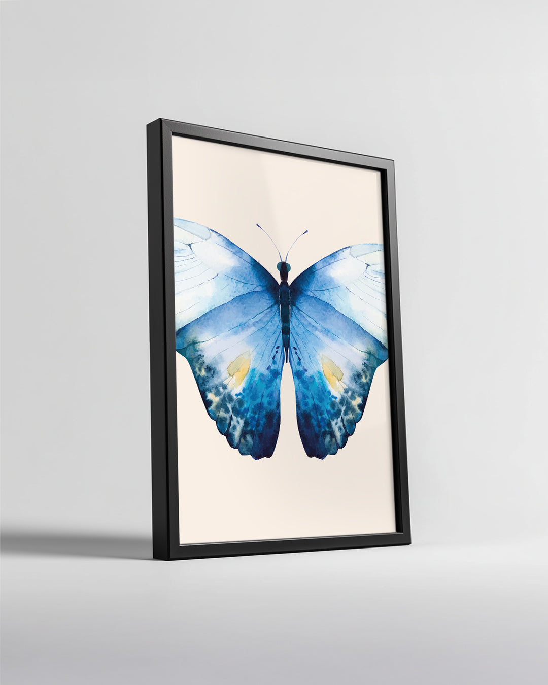 Kelebek - Mavi Kanat Deseni Poster Tablosu
