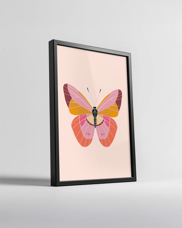 Kelebek - Renkli Kanat Deseni Poster Tablosu