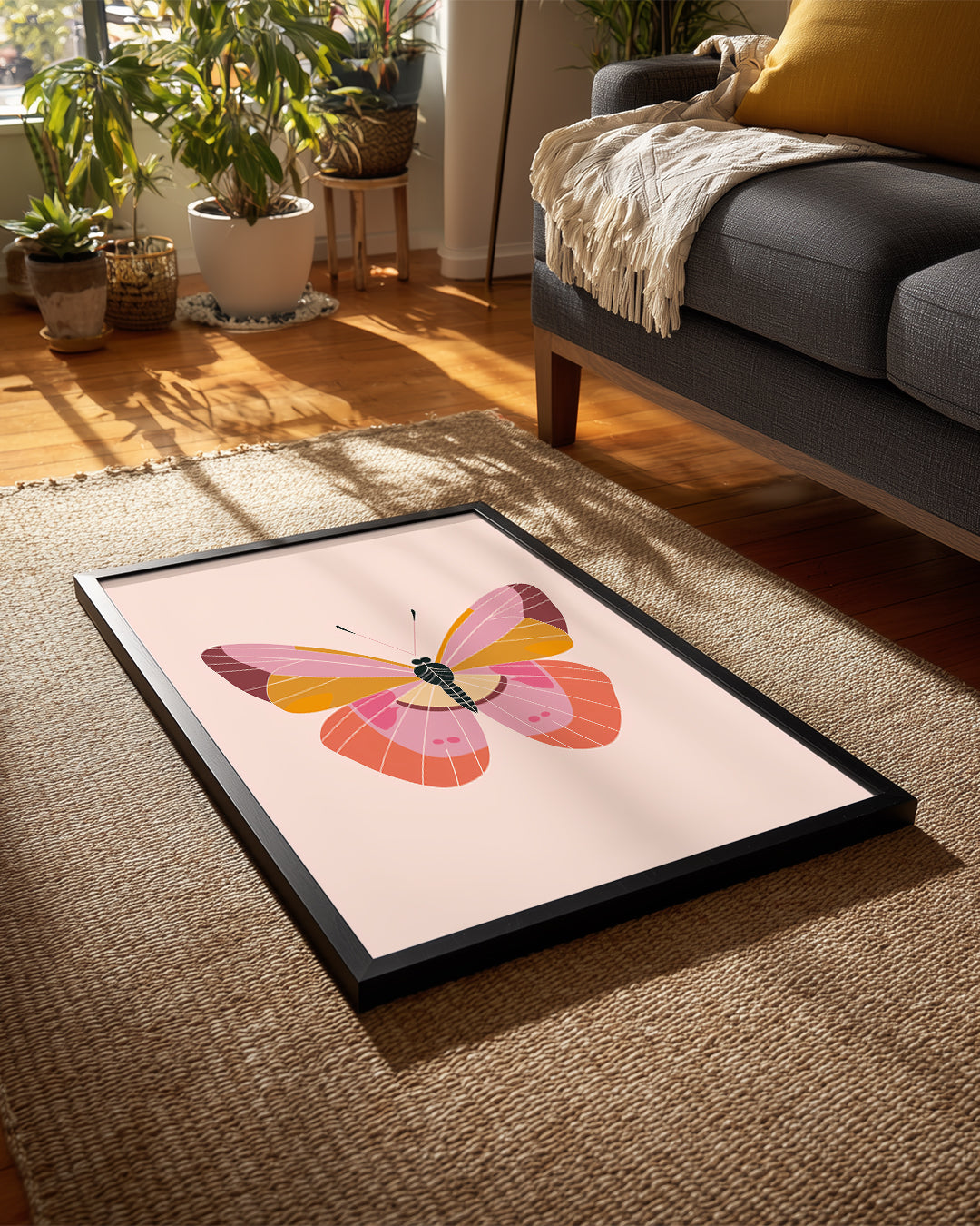 Kelebek - Renkli Kanat Deseni Poster Tablosu
