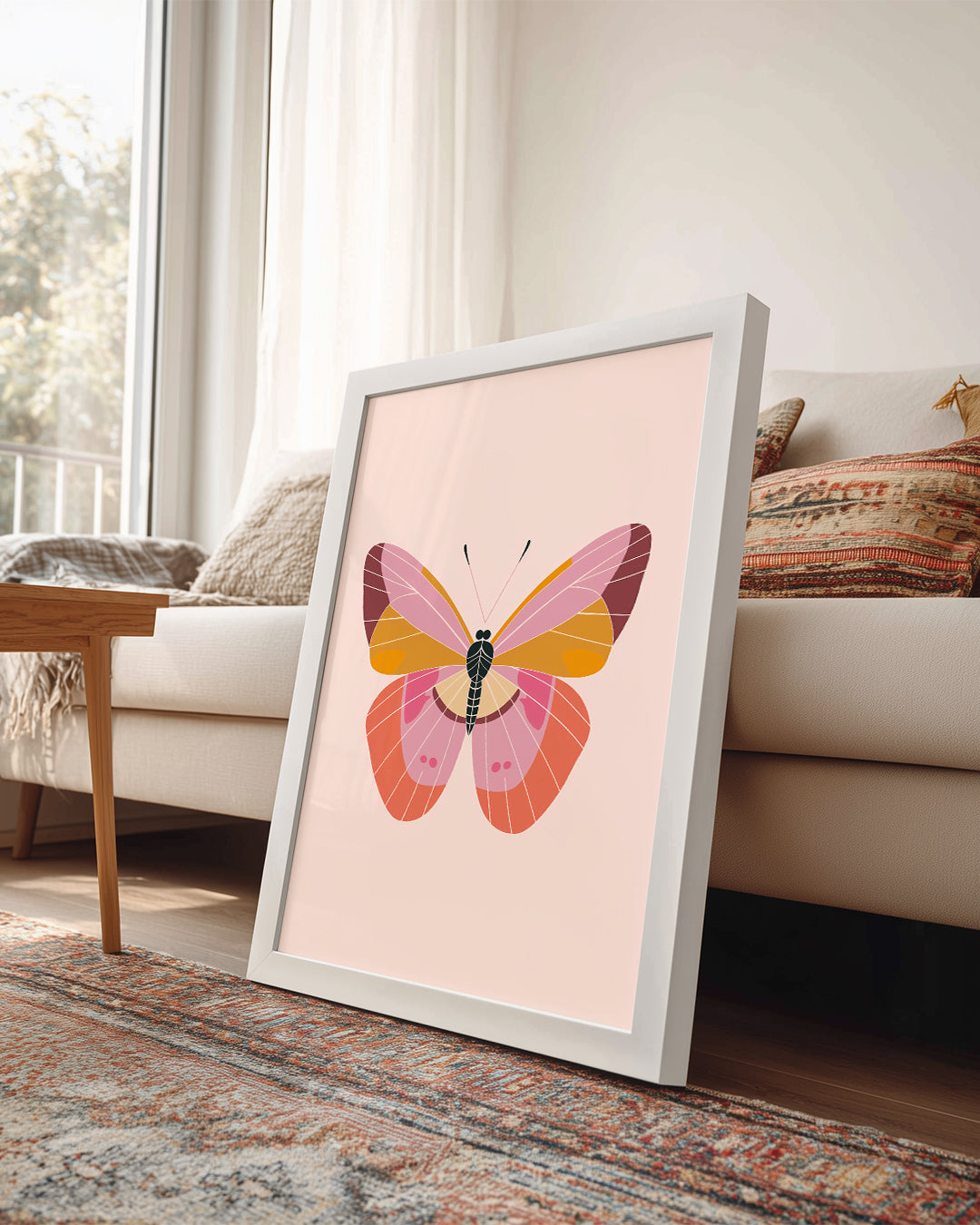 Kelebek - Renkli Kanat Deseni Poster Tablosu
