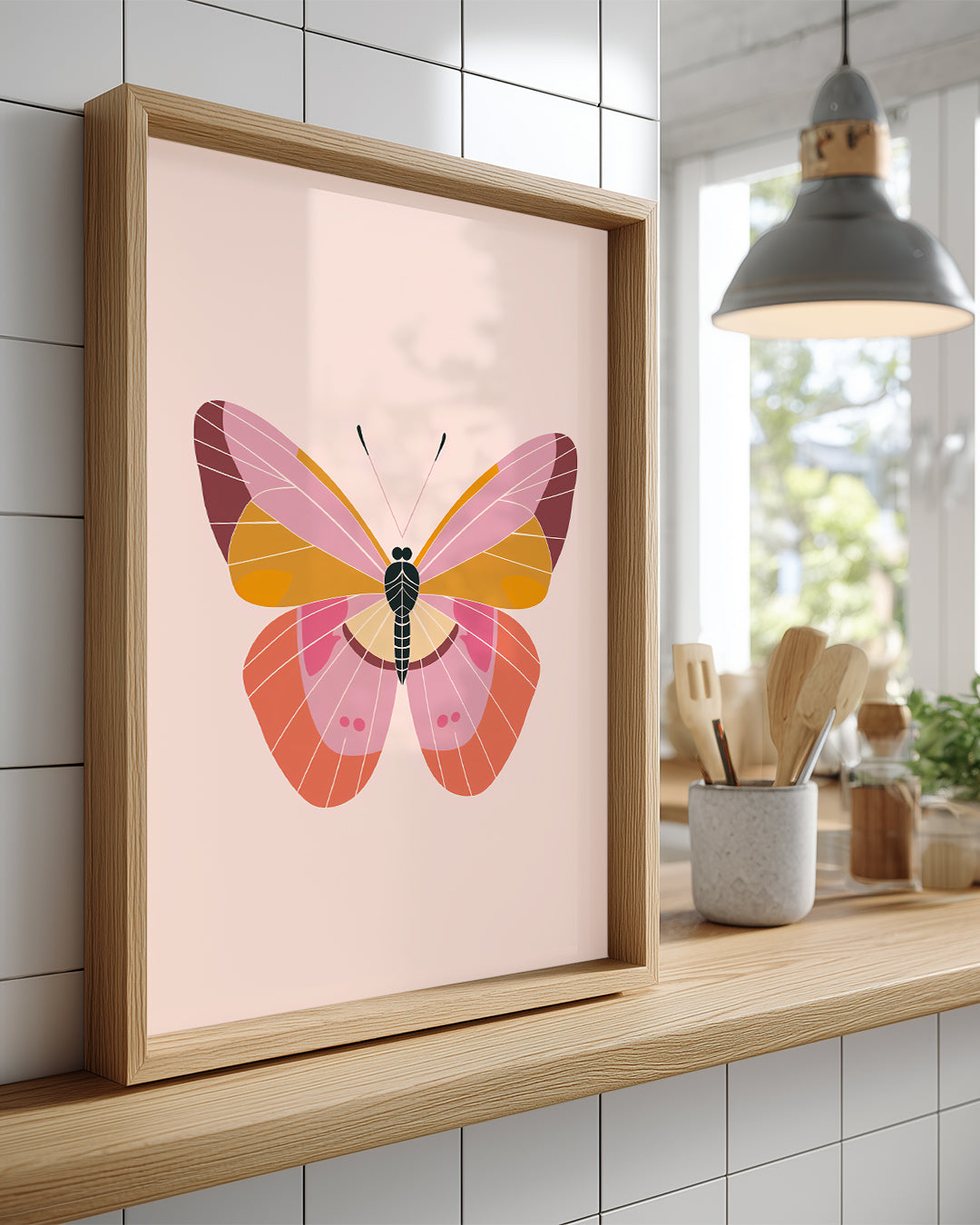 Kelebek - Renkli Kanat Deseni Poster Tablosu