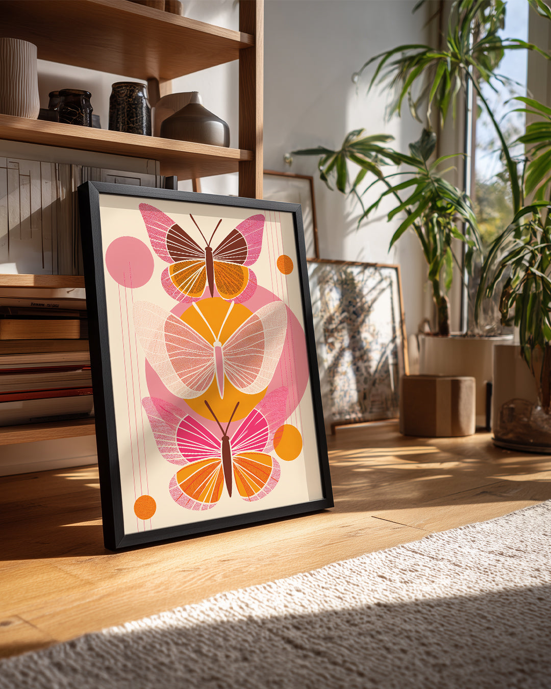 Kelebek - Renkli Kanatlar Deseni Poster Tablosu