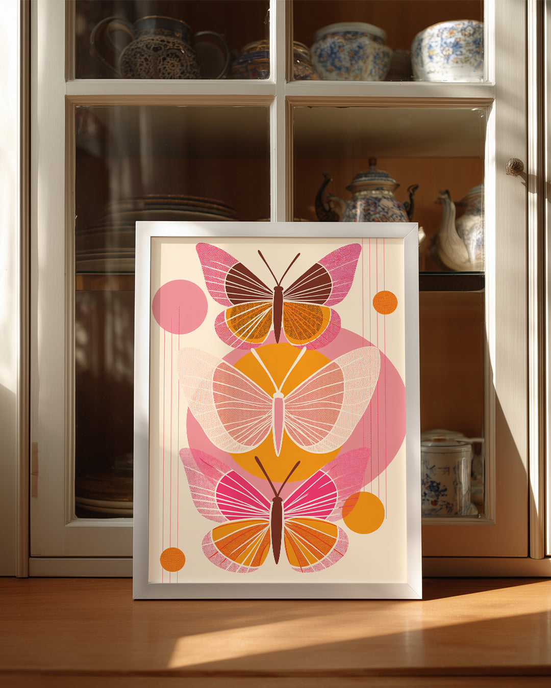 Kelebek - Renkli Kanatlar Deseni Poster Tablosu