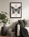 Kelebek - Siyah Beyaz Desen Poster Tablosu