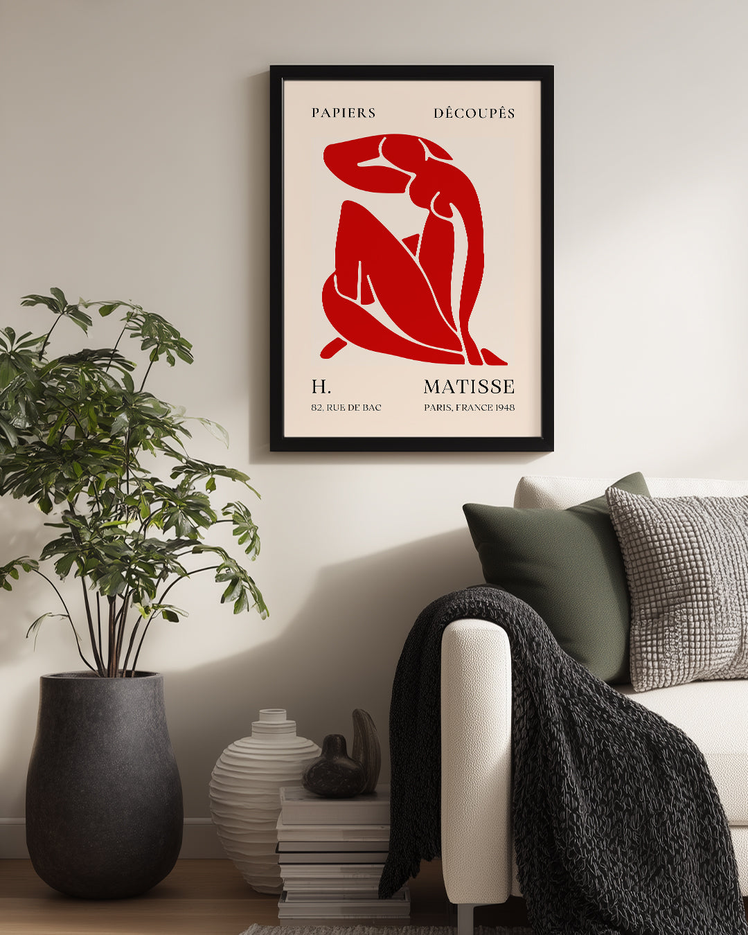 Kırmızı Figür - Henri Matisse - 1948 Poster Tablosu