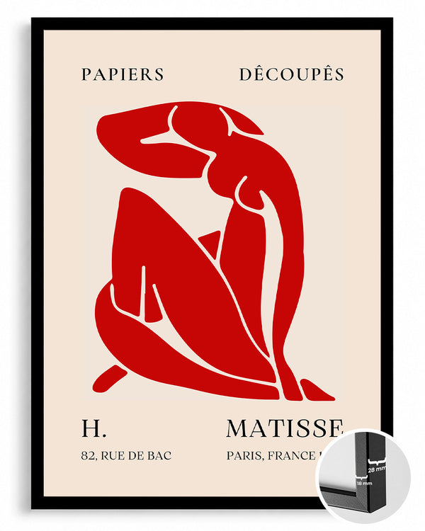 Kırmızı Figür - Henri Matisse - 1948 Poster Tablosu