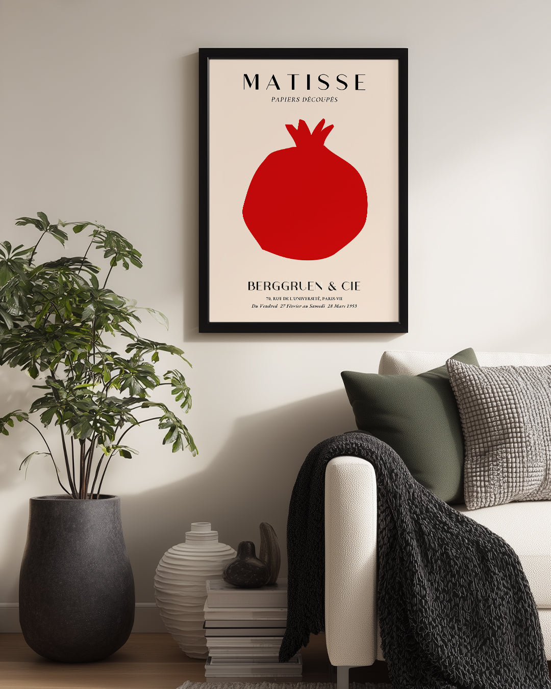 Kırmızı Nar Silueti - Henri Matisse - 1953 Poster Tablosu