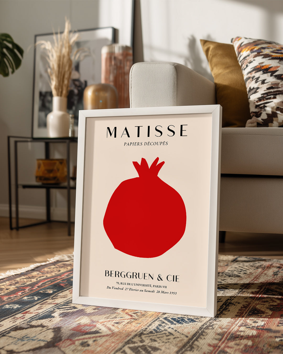 Kırmızı Nar Silueti - Henri Matisse - 1953 Poster Tablosu