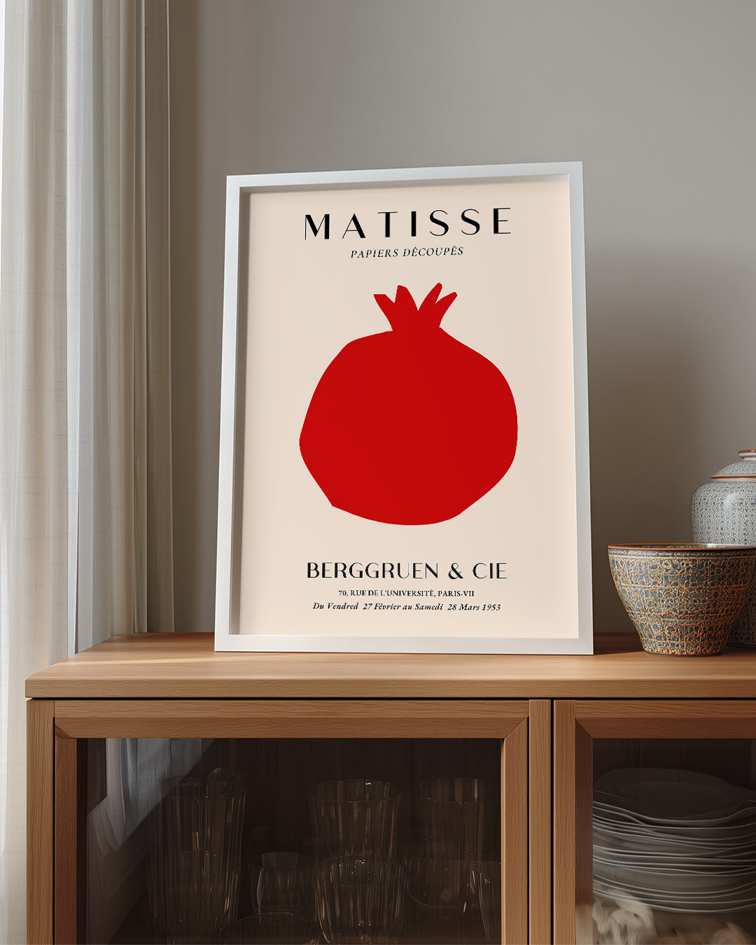 Kırmızı Nar Silueti - Henri Matisse - 1953 Poster Tablosu