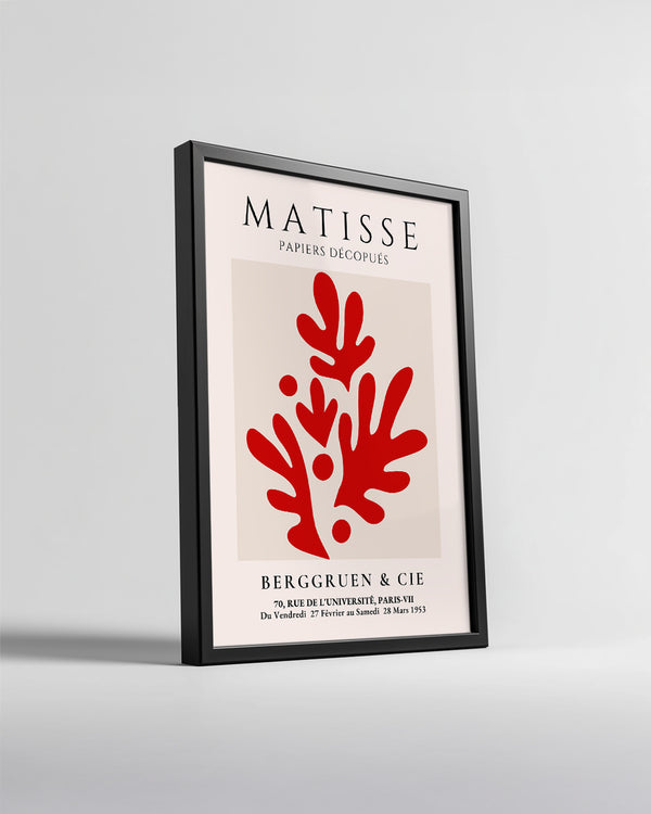 Kırmızı Yaprak Kompozisyonu - Henri Matisse - 1953 Poster Tablosu