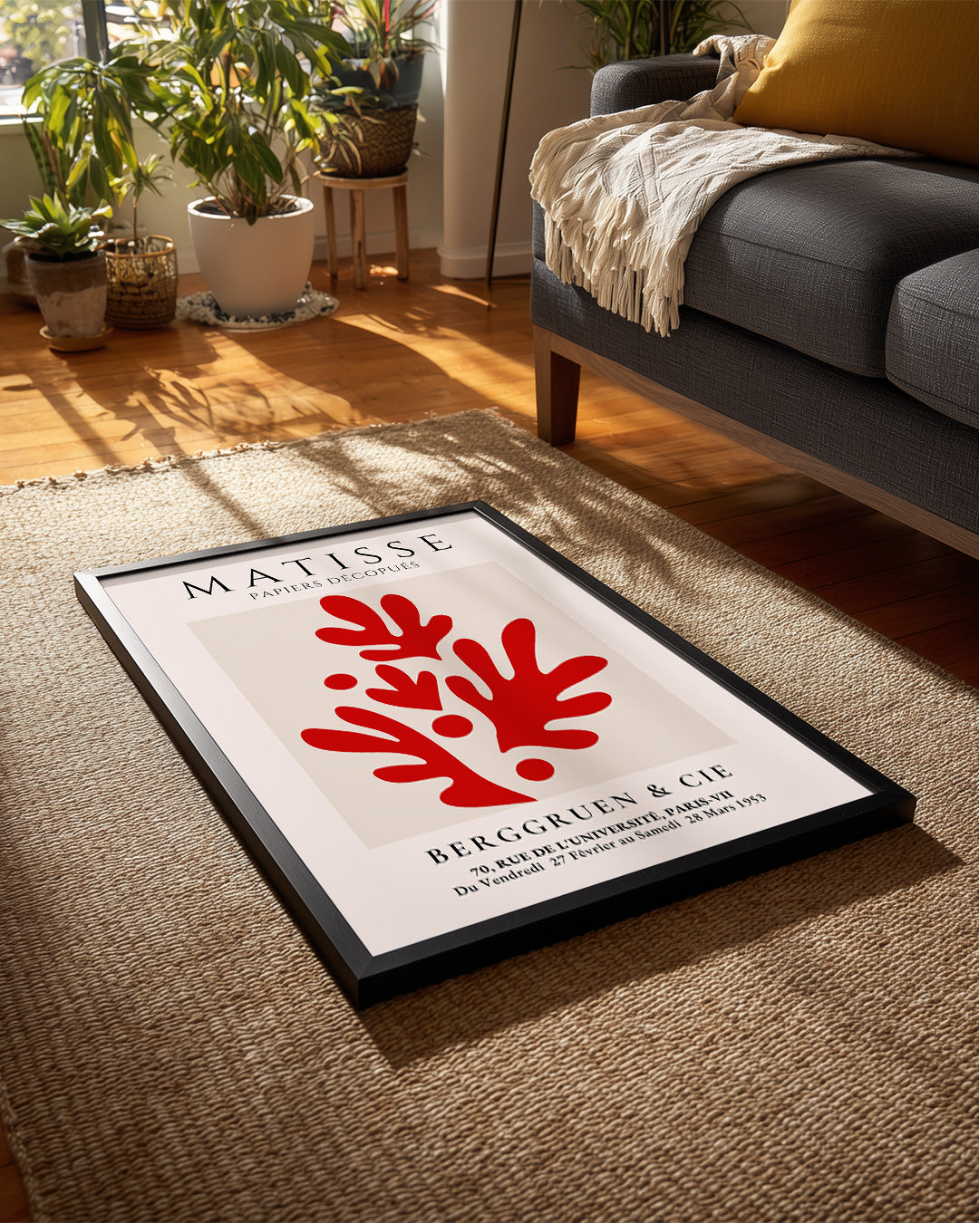 Kırmızı Yaprak Kompozisyonu - Henri Matisse - 1953 Poster Tablosu