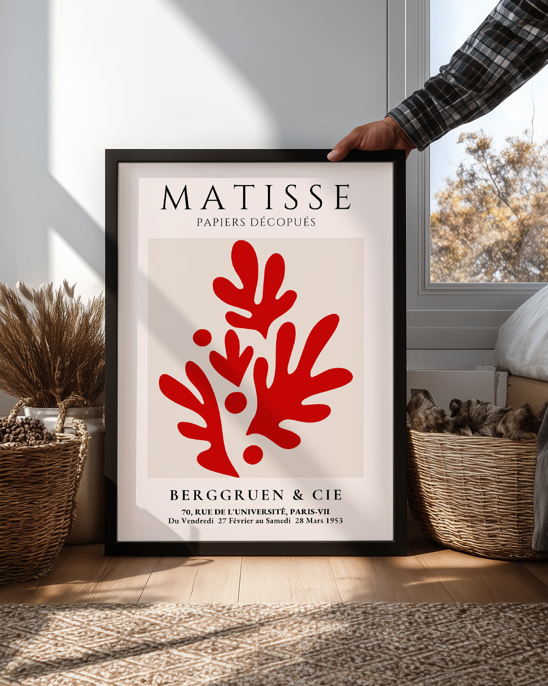Kırmızı Yaprak Kompozisyonu - Henri Matisse - 1953 Poster Tablosu