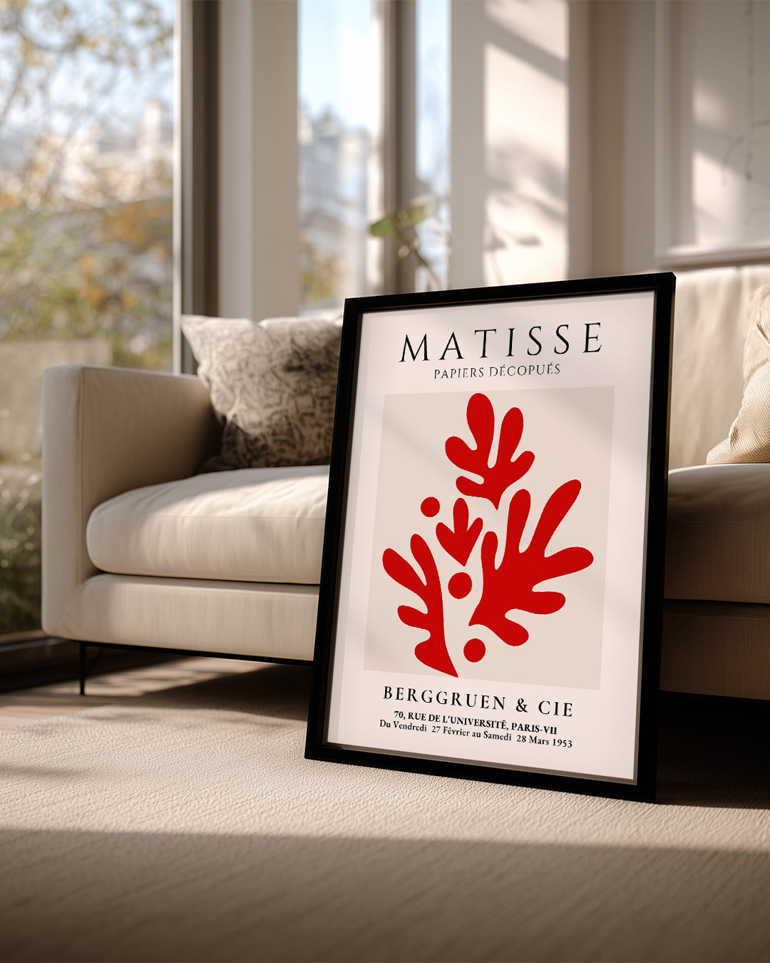 Kırmızı Yaprak Kompozisyonu - Henri Matisse - 1953 Poster Tablosu