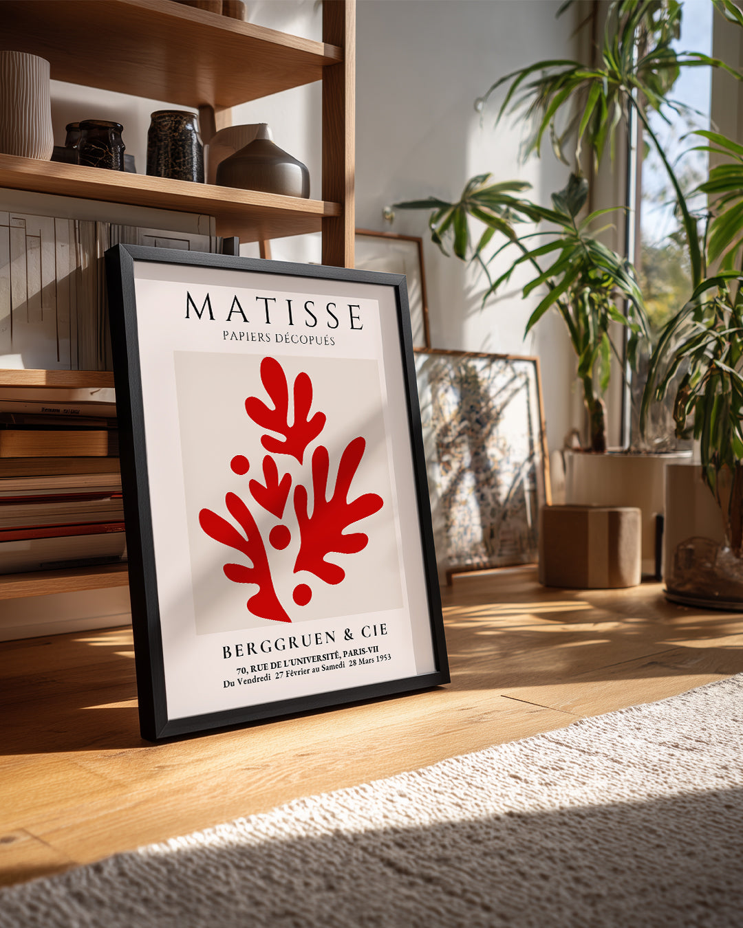 Kırmızı Yaprak Kompozisyonu - Henri Matisse - 1953 Poster Tablosu