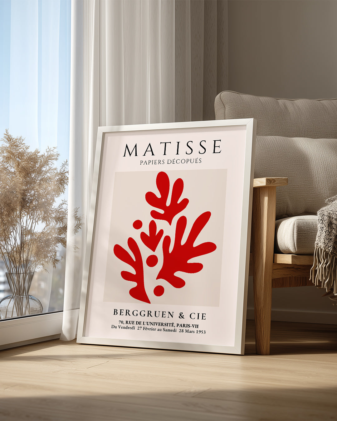 Kırmızı Yaprak Kompozisyonu - Henri Matisse - 1953 Poster Tablosu