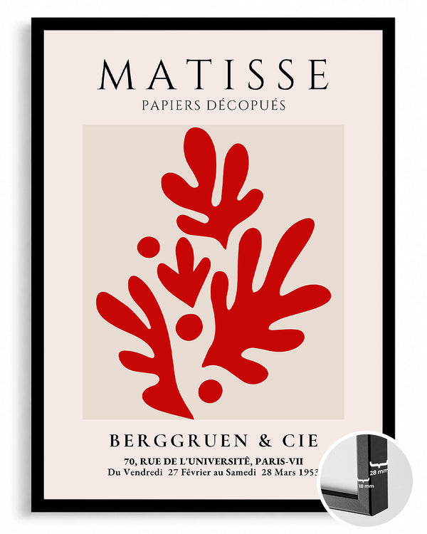 Kırmızı Yaprak Kompozisyonu - Henri Matisse - 1953 Poster Tablosu