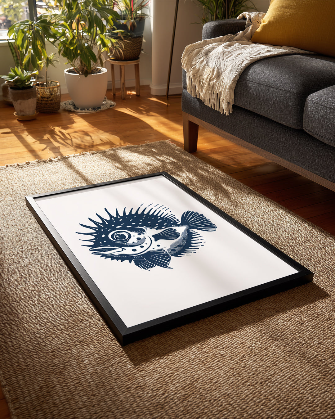 Kirpi Balığı - Dikenli Vücut Yapısı Poster Tablosu