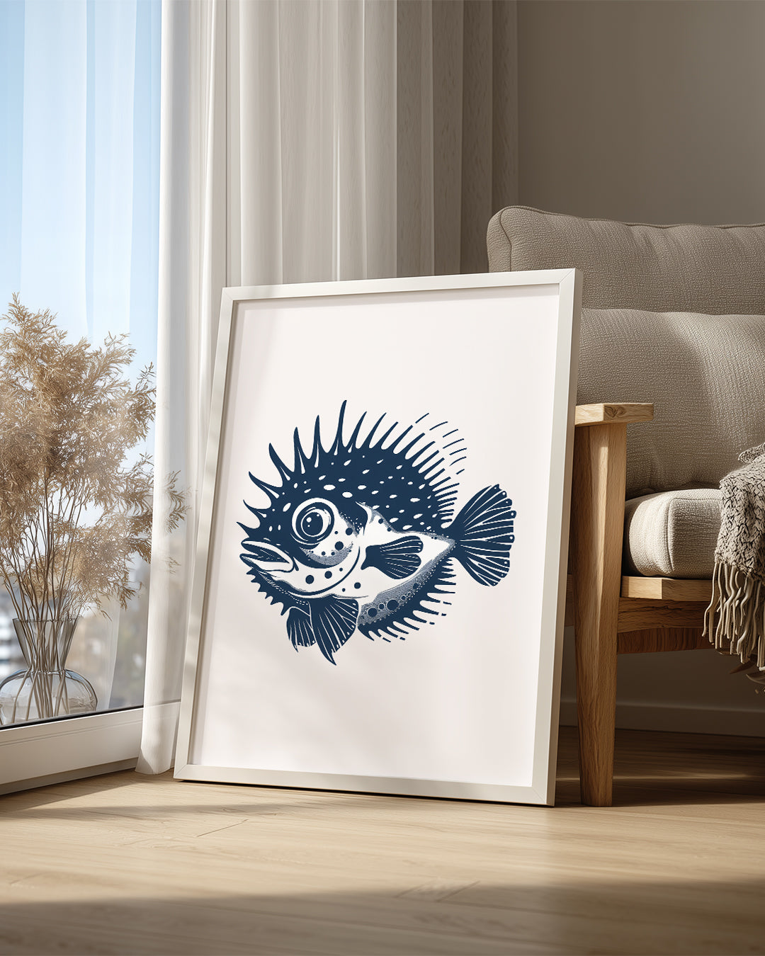 Kirpi Balığı - Dikenli Vücut Yapısı Poster Tablosu