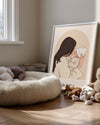 Kişiye Özel İsimli Anne Bebek Minimal Çizim Poster Tablosu Poster Tablosu
