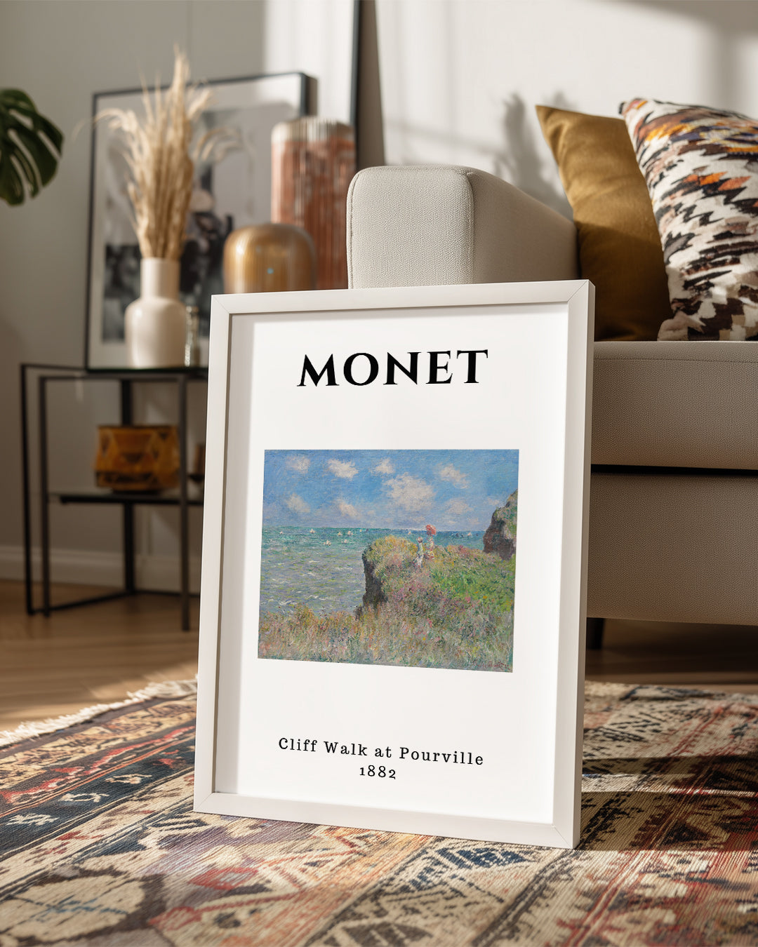 Kıyı Yürüyüşü - Claude Monet - 1882 Poster Tablosu