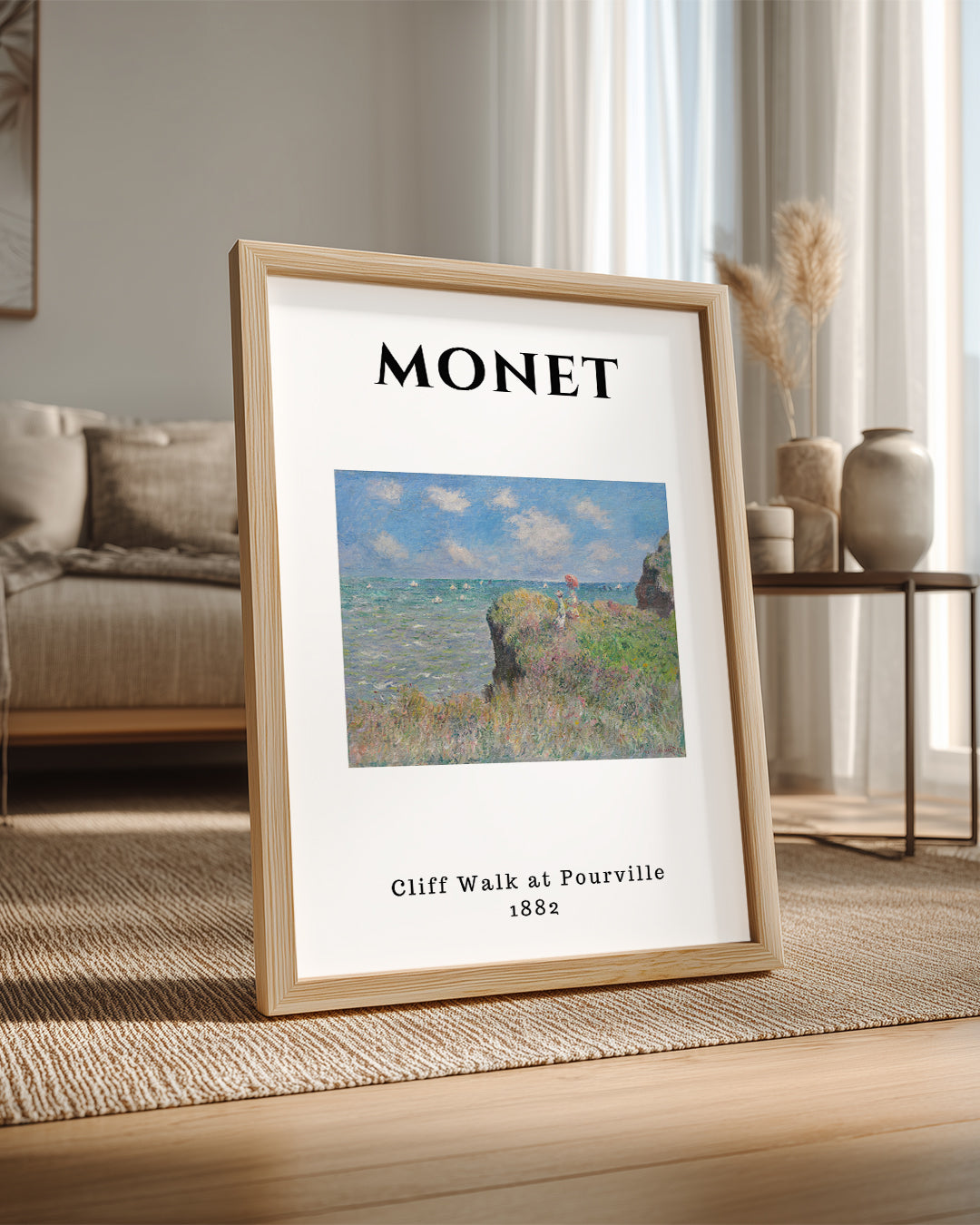 Kıyı Yürüyüşü - Claude Monet - 1882 Poster Tablosu