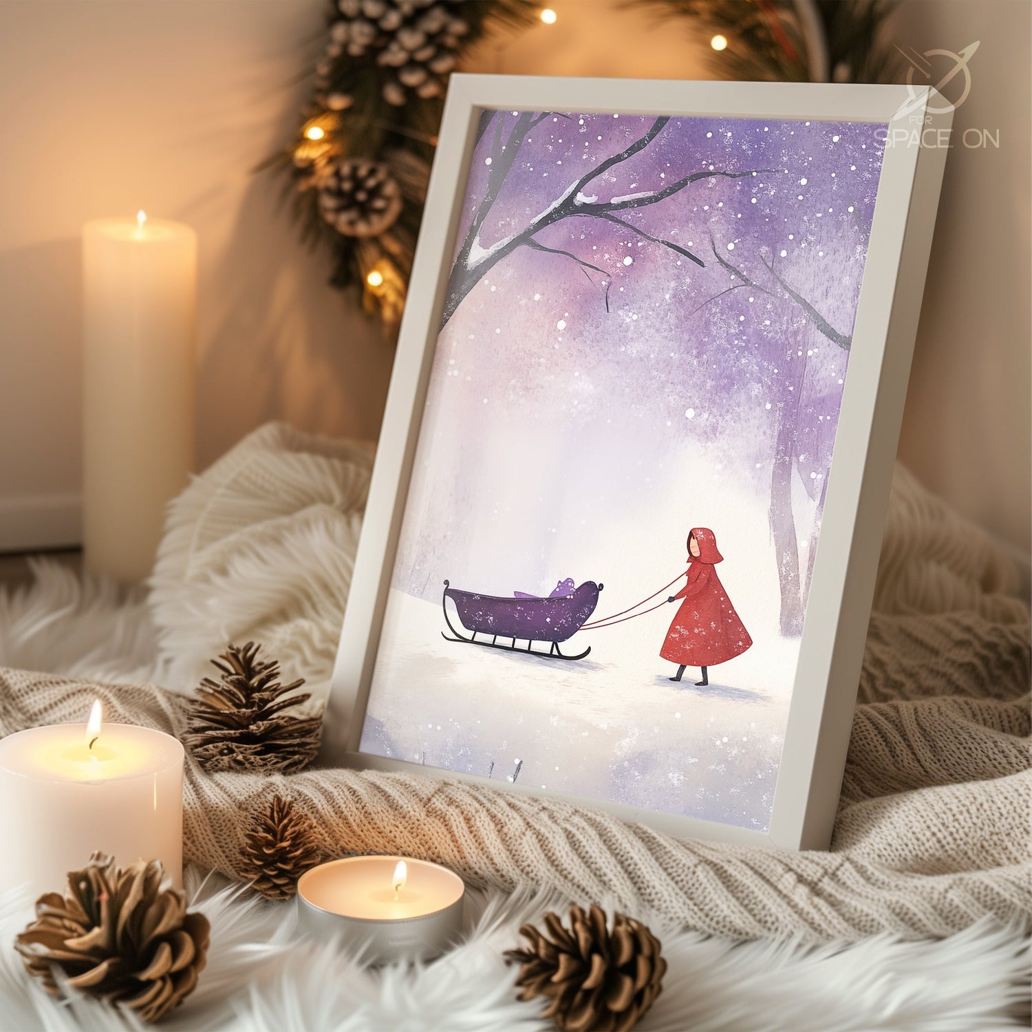 Knitted Socks Fireplace Poster Tablosu