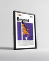 Kobe Bryant 1978 Mor Arkaplan Poster Tablosu