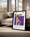 Kobe Bryant 1978 Mor Arkaplan Poster Tablosu