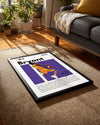 Kobe Bryant 1978 Mor Arkaplan Poster Tablosu