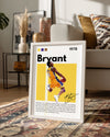 Kobe Bryant 1978 Sarı Arkaplan Poster Tablosu