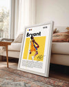 Kobe Bryant 1978 Sarı Arkaplan Poster Tablosu