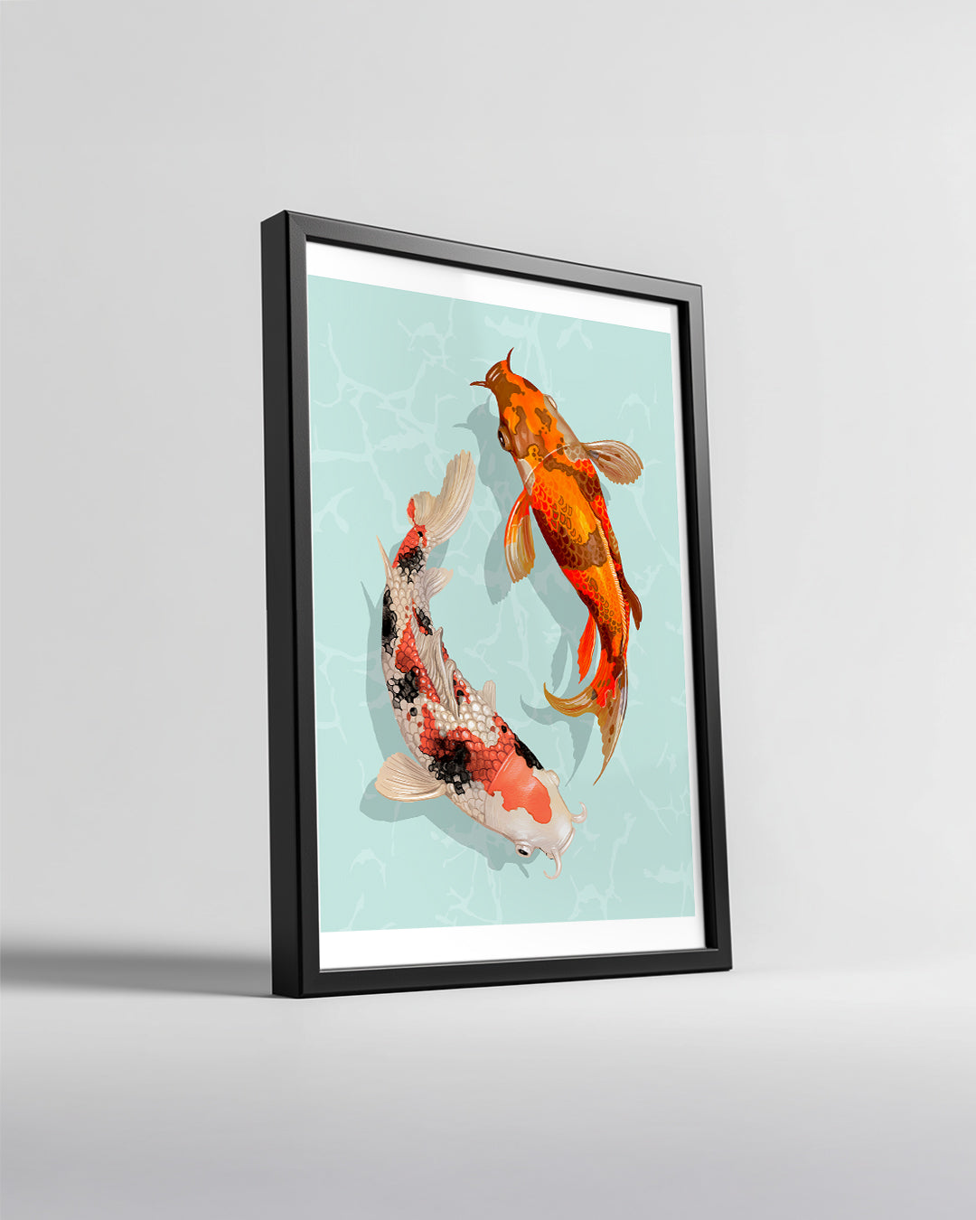 Koi - Parlak Renk Deseni Poster Tablosu
