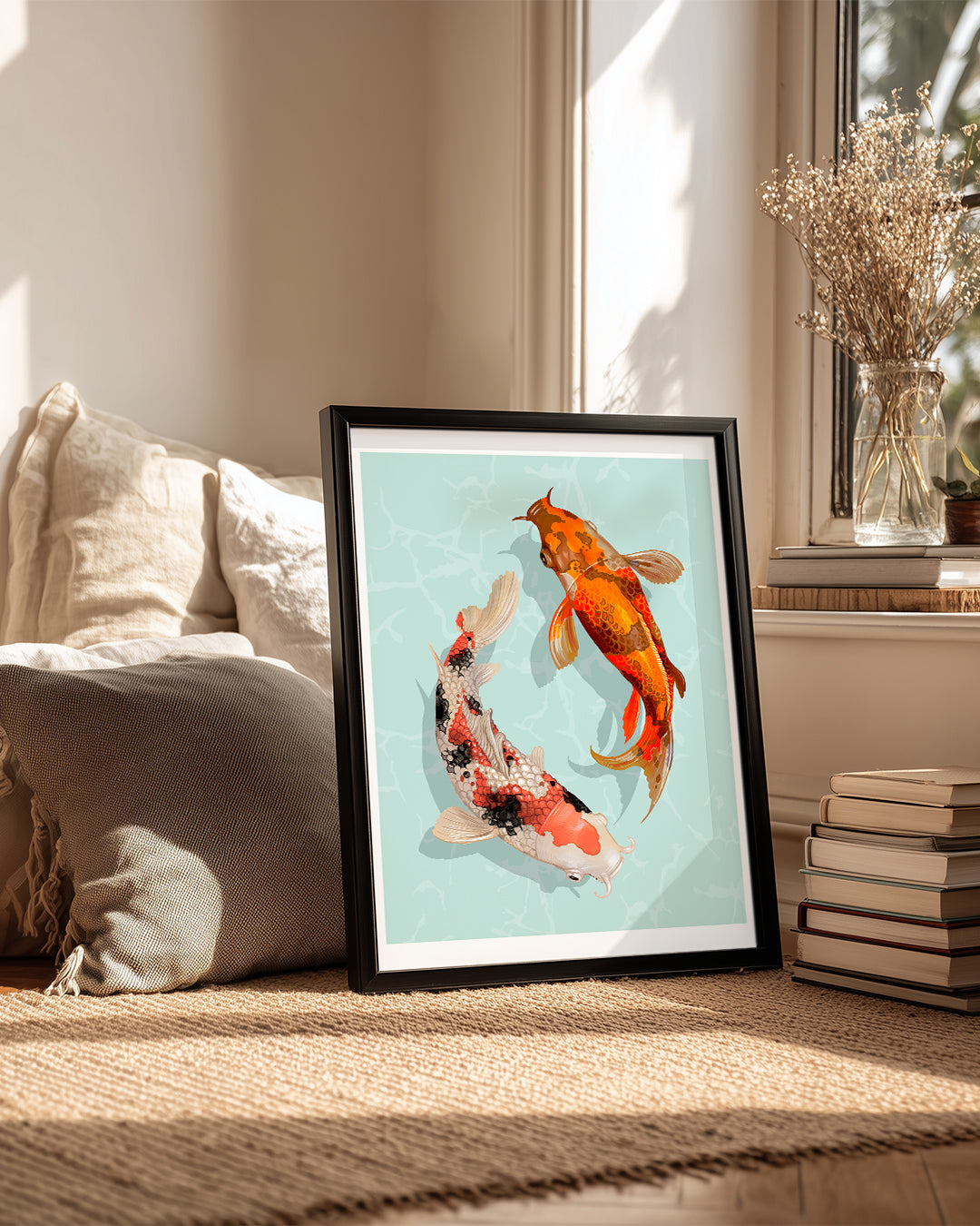 Koi - Parlak Renk Deseni Poster Tablosu