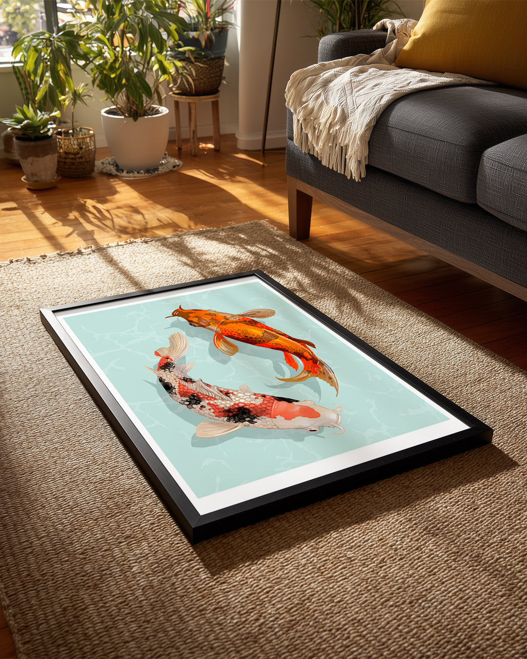 Koi - Parlak Renk Deseni Poster Tablosu