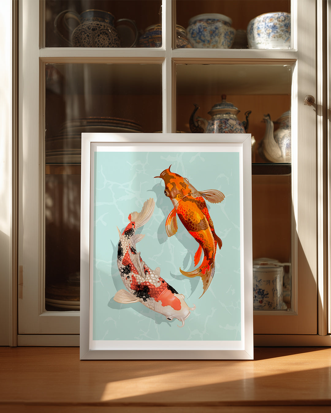 Koi - Parlak Renk Deseni Poster Tablosu