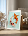 Koi - Parlak Renk Deseni Poster Tablosu