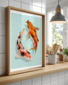 Koi - Parlak Renk Deseni Poster Tablosu