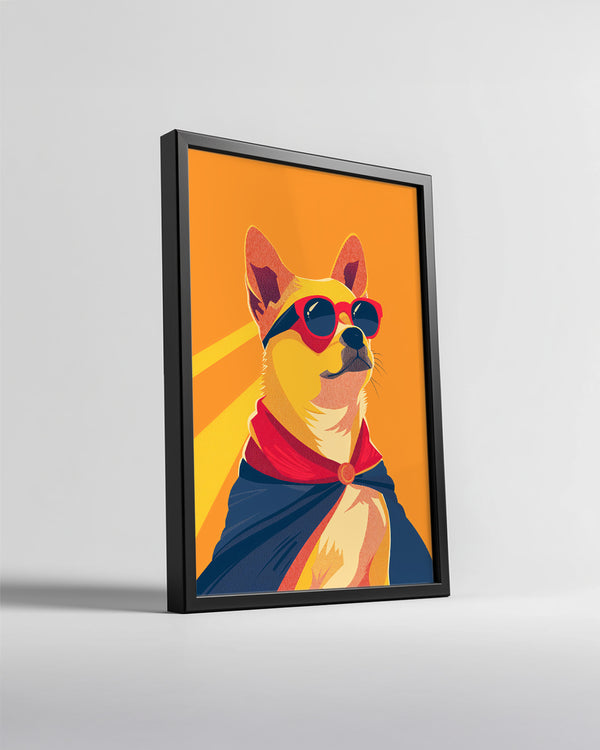 Köpek - Güneş Gözlükleriyle Heroik Durum Poster Tablosu