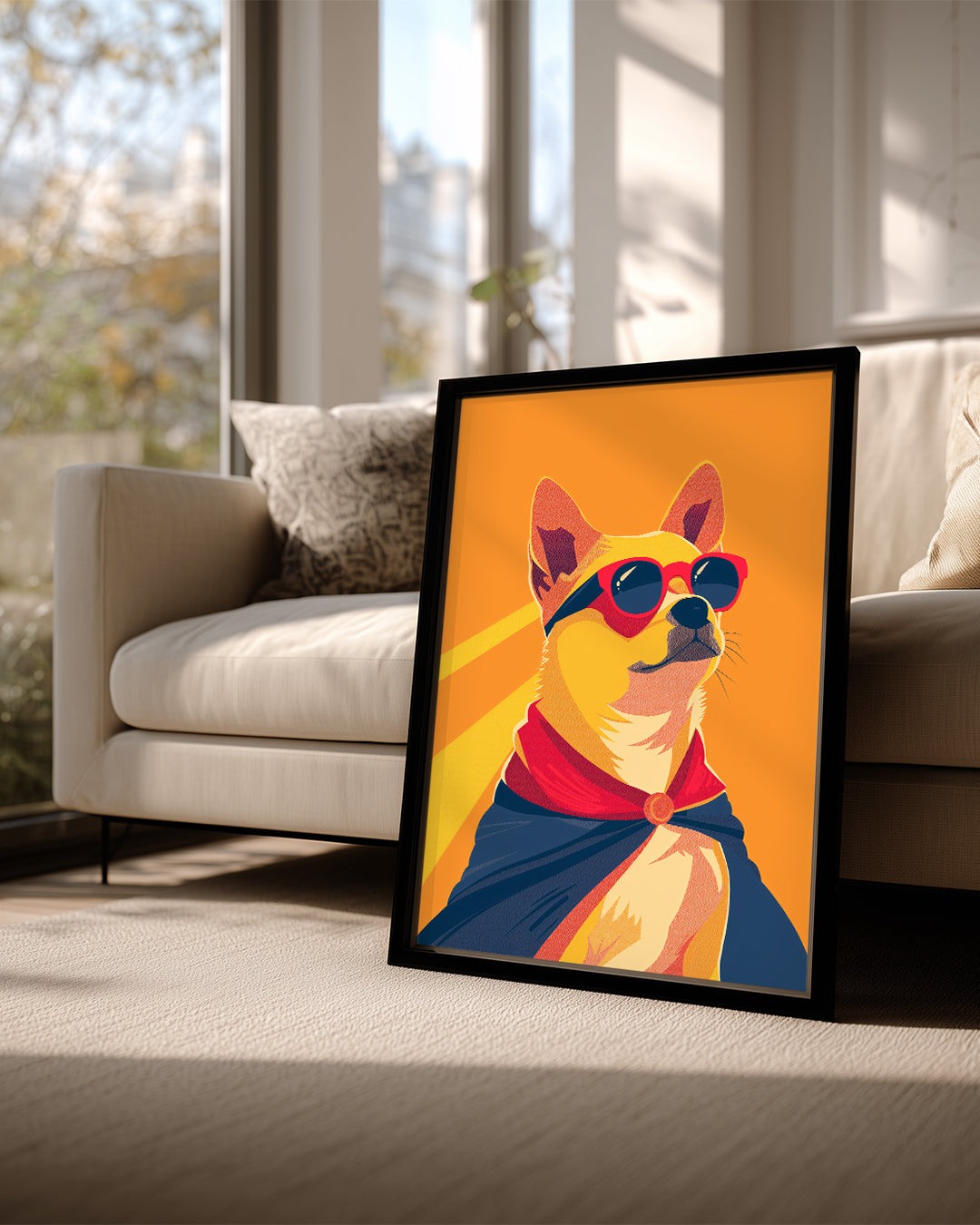 Köpek - Güneş Gözlükleriyle Heroik Durum Poster Tablosu