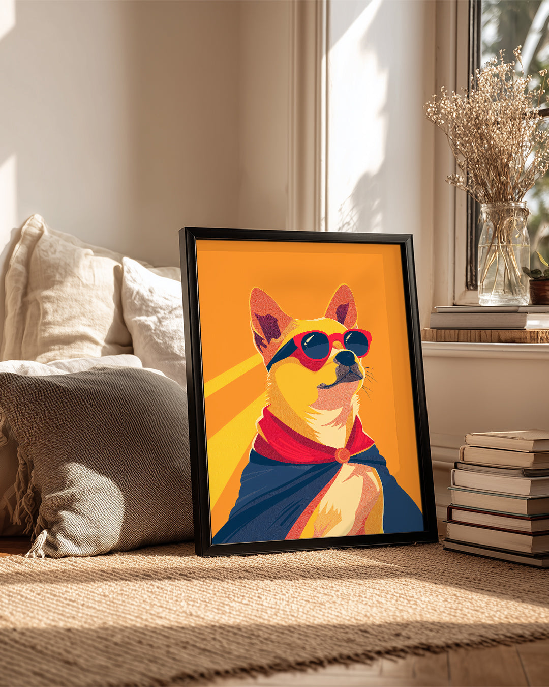 Köpek - Güneş Gözlükleriyle Heroik Durum Poster Tablosu