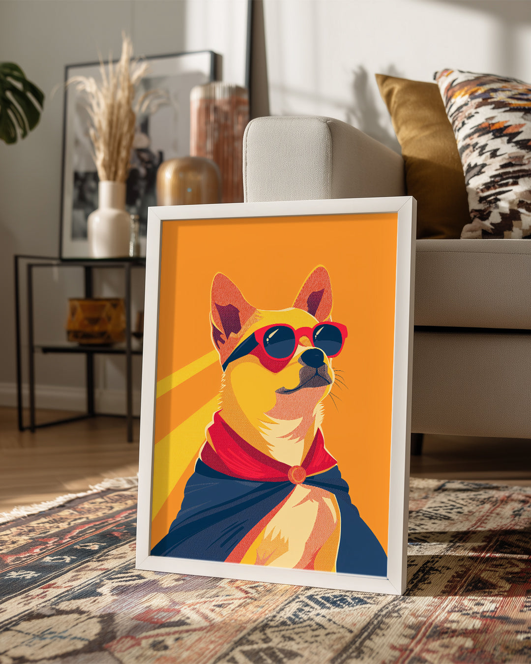 Köpek - Güneş Gözlükleriyle Heroik Durum Poster Tablosu