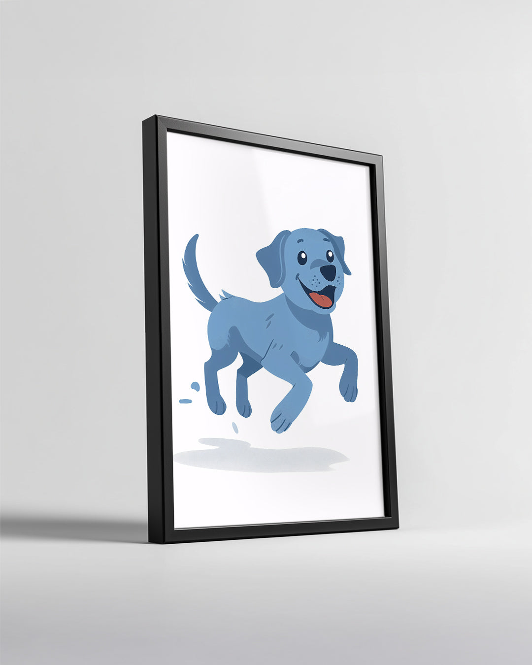 Köpek - Mavi Mutluluk Poster Tablosu