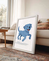 Köpek - Mavi Mutluluk Poster Tablosu
