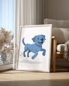 Köpek - Mavi Mutluluk Poster Tablosu