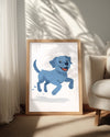 Köpek - Mavi Mutluluk Poster Tablosu
