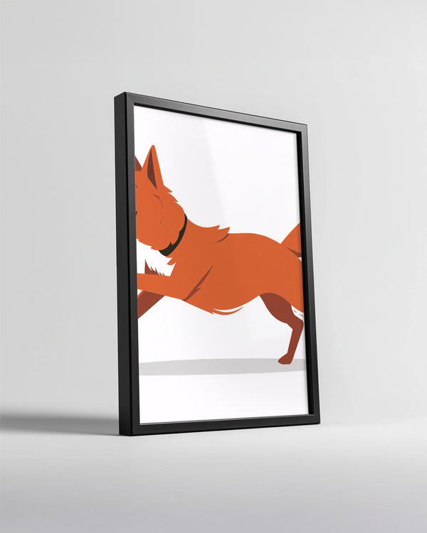 Köpek - Neşeli Koşu Poster Tablosu