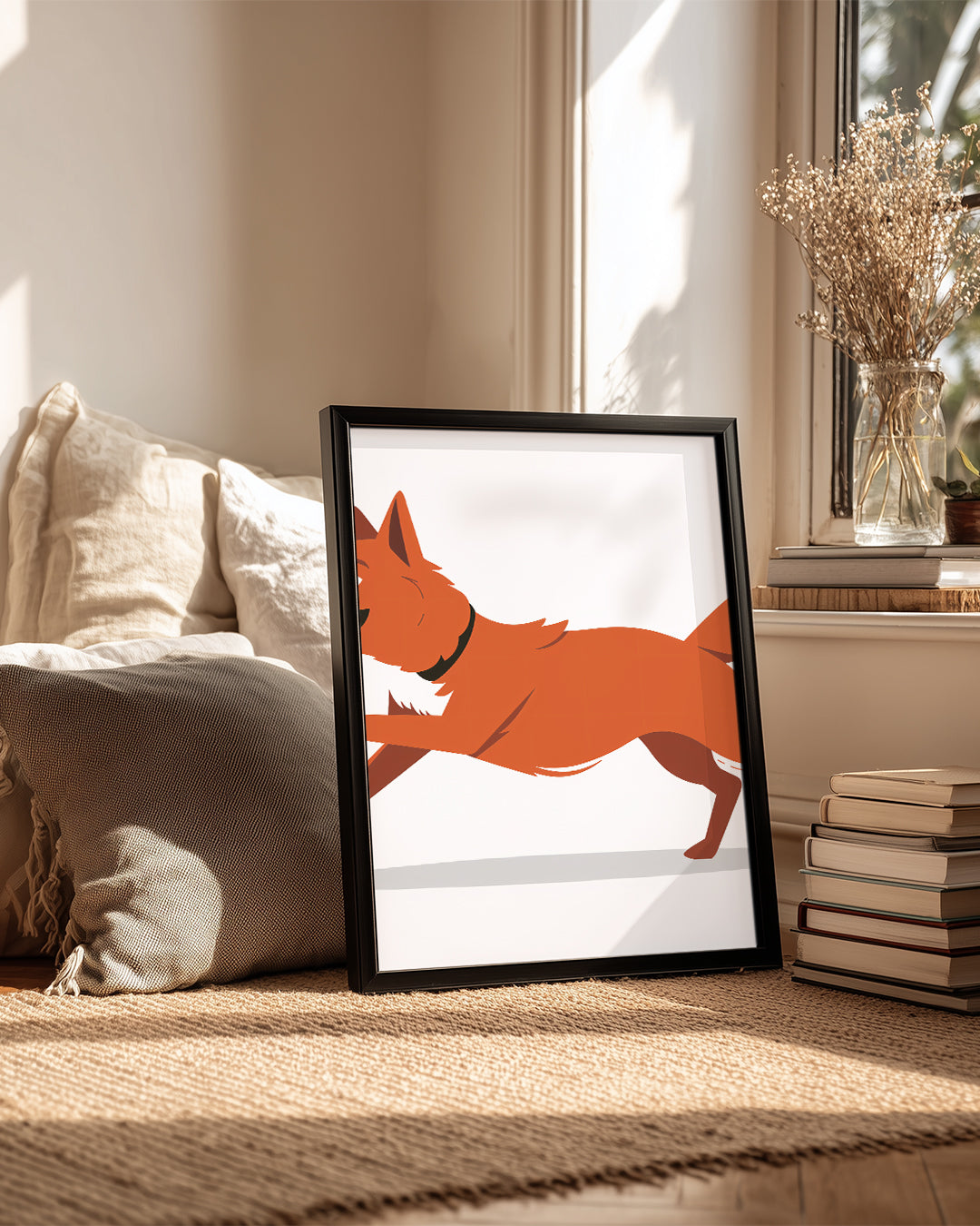 Köpek - Neşeli Koşu Poster Tablosu