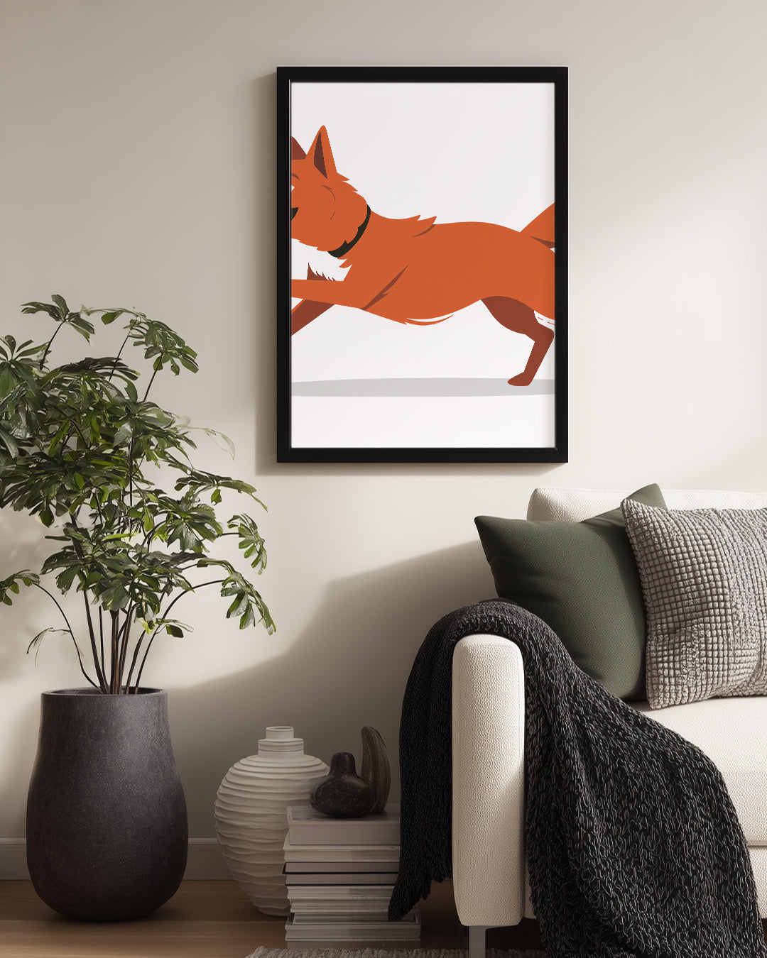 Köpek - Neşeli Koşu Poster Tablosu