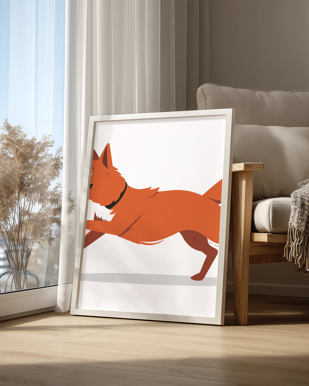 Köpek - Neşeli Koşu Poster Tablosu